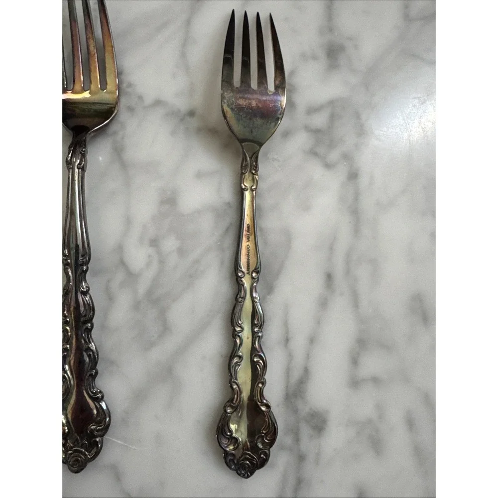 Oneida Community 1971 BEETHOVEN Silverplate Dinner Forks 7 3/8 Set Of 5